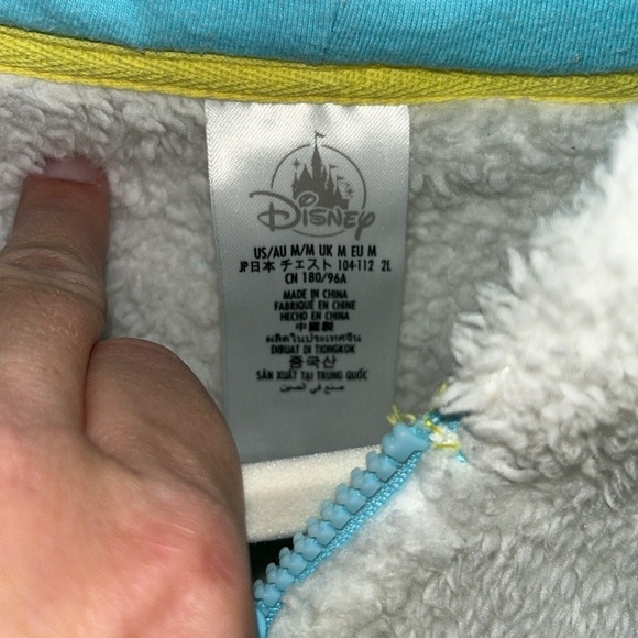 Disney Pixar Toy Story Ducky and Bunny 1/4 zip fleece jacket oversized medium - Picture 6 of 15